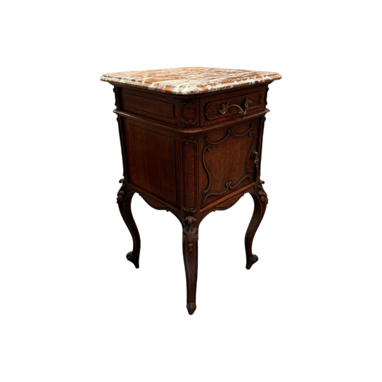 Single marble top bedside