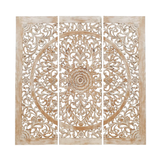 Hand Carved 3 Piece Panel SANDWASH 180 X 180