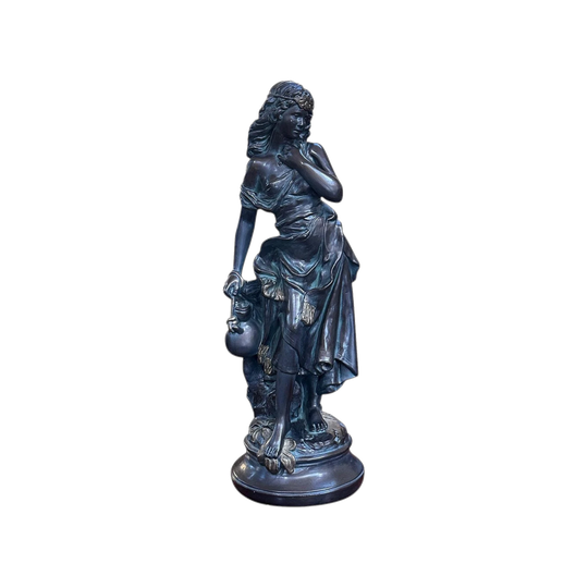 Art Nouveau style bronzed plaster female figure c.1930