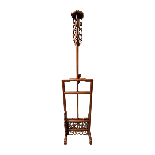 1435: CHINESE HARDWOOD LAMP STAND QING DYNASTY (1644-1912) OR EARLY 20TH CENTURY