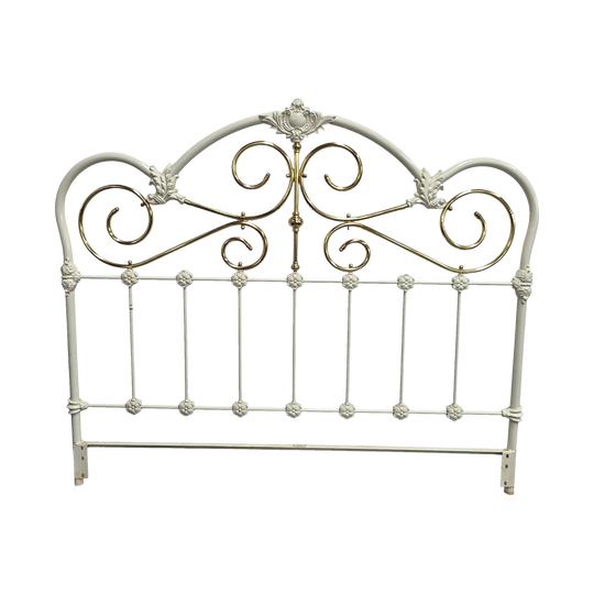 Antique Queen Size Cast Iron Bed Head