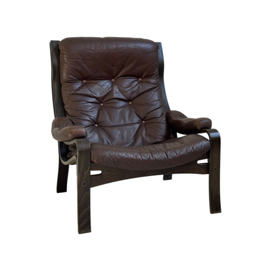 Vintage Ikea Vidja Leather Chair