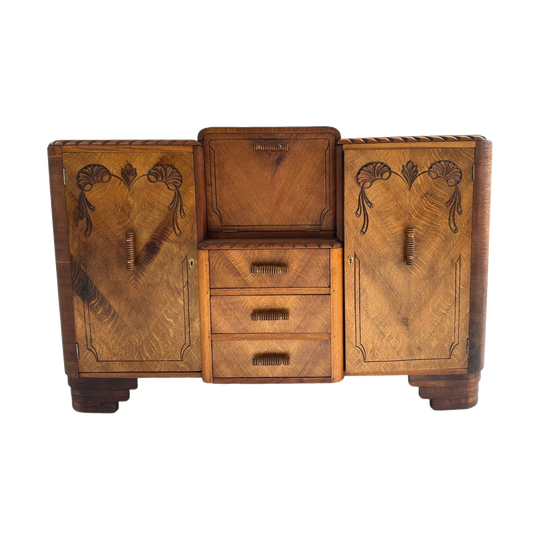 Restored Art Nouveau Antique Cabinet