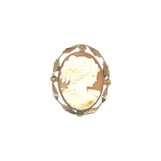9ct English cameo brooch c.1900