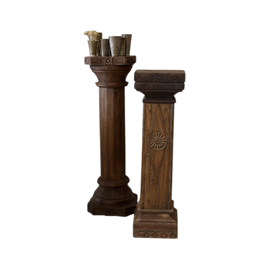 Vintage Indian Teak Columns