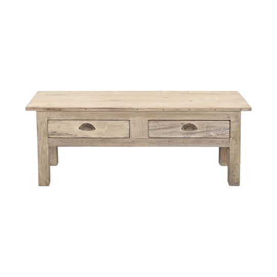 TWO DRAWER CHAI COFFEE TABLE
