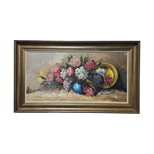Large Oil On Canvas Signed Netherlands