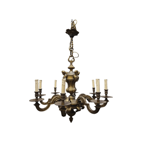 French Napoleon III Style Gilt Bronze Chandelier