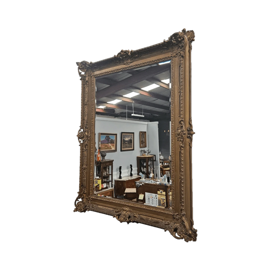 Antique Giltwood Mirror Beveled Edge