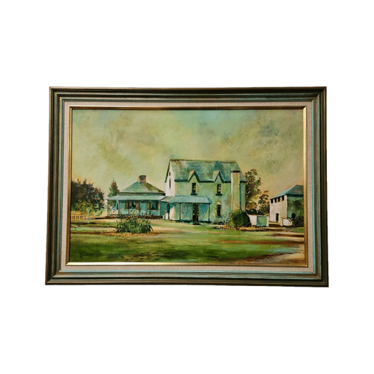 C.R Johnson Framed Oil on Board Painting