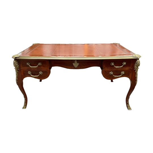 Elegant 19th Century French Parisian Rosewood Bureau Plat Desk