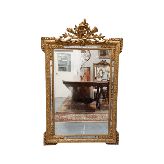 Late 19th Century French Gilt Cushion Mirror