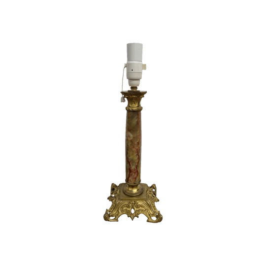 Elegant Edwardian Onyx & Ormolu Table Lamp