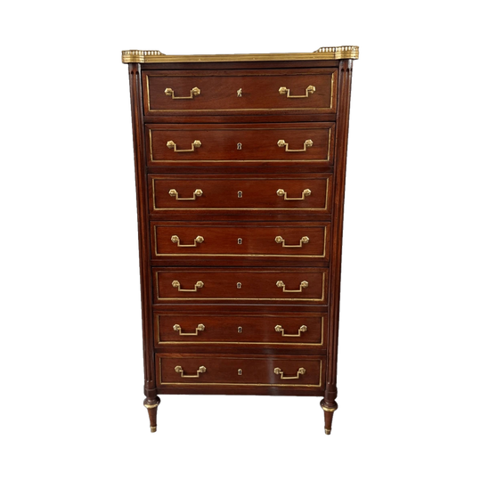 19th Century French Rosewood Louis XVI Style Semanier