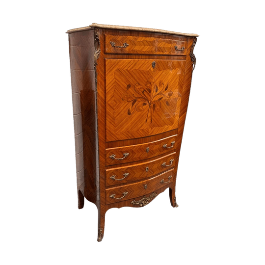Louis XV Style Kingwood Secretaire Abattant With Drop Front Writing Bureau