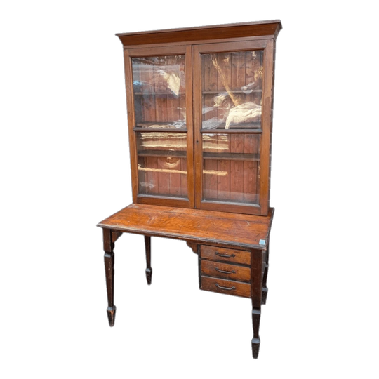 Antique desk with a bookcase top