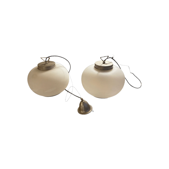 Original MCM Frosted Glass pendants