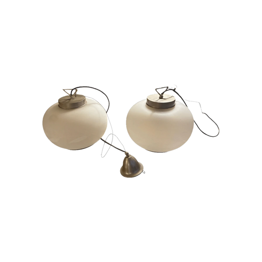 Original MCM Frosted Glass pendants