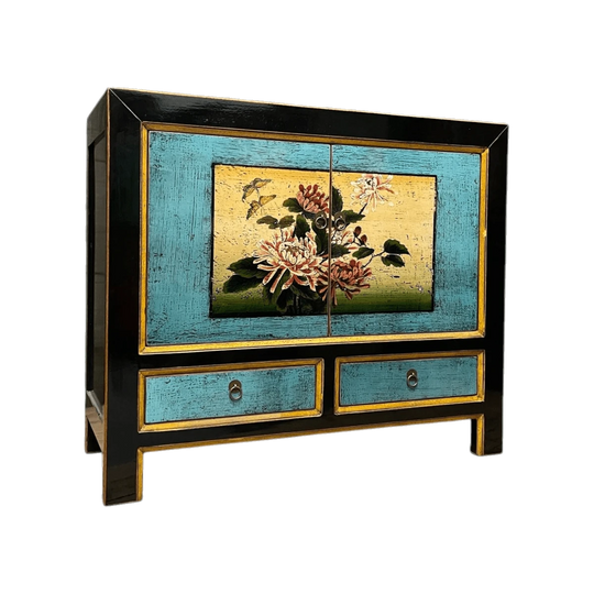 Chinese Black Lacquered Cabinet