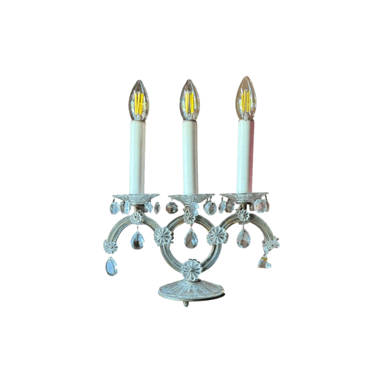 Pair of Vintage Three-Bulb Lamps