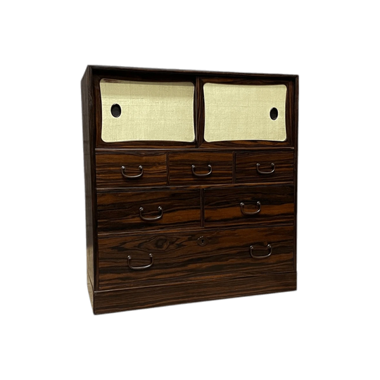 Cha Dansu, Japanese Tea Cabinet - Elm | Midcentury