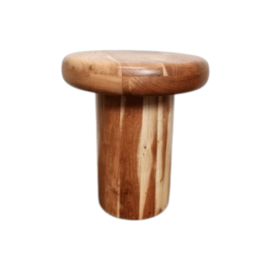 Round Cylindrical Base Side Table