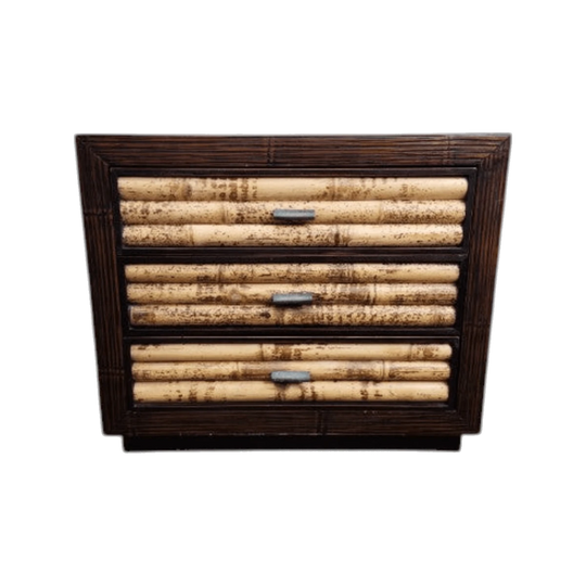 Vintage Bamboo Style Chest of Drawers