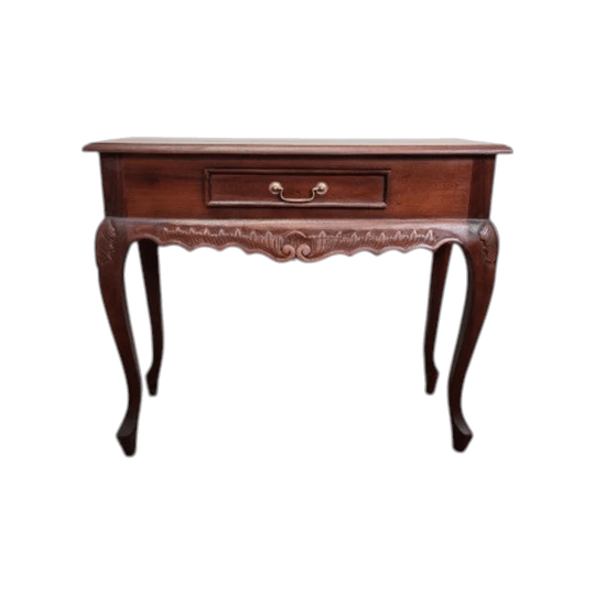 Carved Vintage 1 Drawer Hall Table