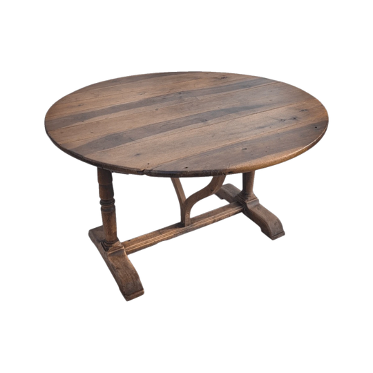 19th-Century French Walnut Wine Tasting Table