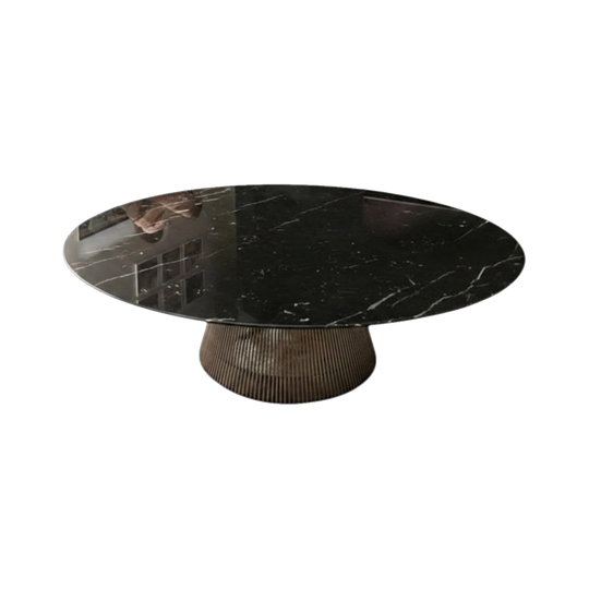 Warren Platner 42” Black Marble Coffee Table – Made in Italy