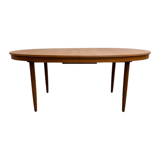 Mid Century Teak Oval Extension Dining Table - Restored*