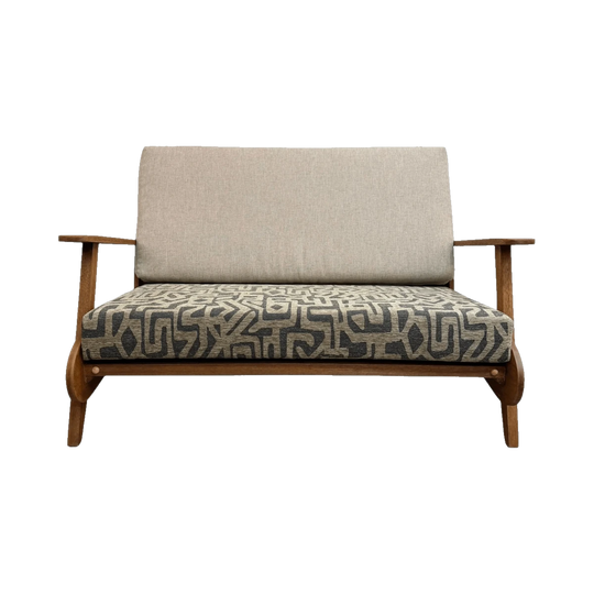 Early Mid Century Australian 2 Seater 'Flatpack' Couch - Newly Reupholstered*