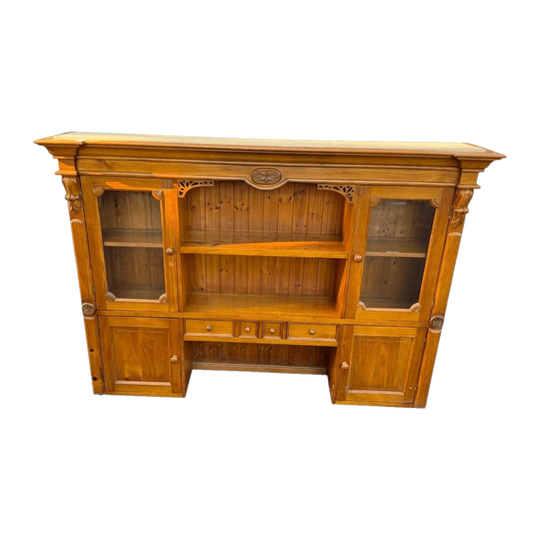 Hardwood ornate hutch