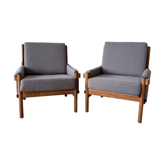 Mid-Century "Rifka" Armchair Duo