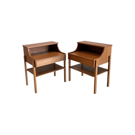 Scandinavian Mid-Century Bedside Duo