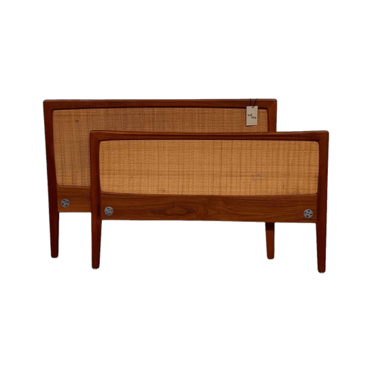 Scandinavian Mid-Century Headboard and Footboard