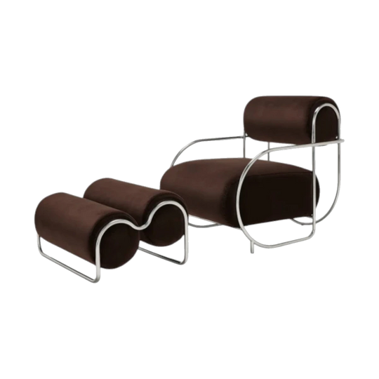 Chromeo Armchair and Ottoman