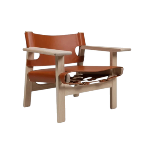 Spanish Easy Chair Oak Frederika by Borge Morgensen