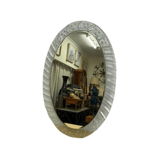 Oval Glass Framed Mirror