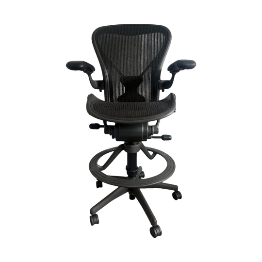 Herman Miller Aeron Classic Stool / Drafting Chair Fully Loaded
