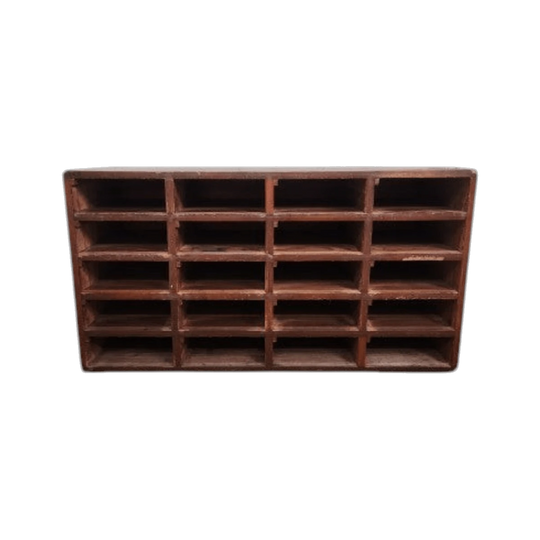 Rare Antique Western Red Cedar Pigeon Hole Unit