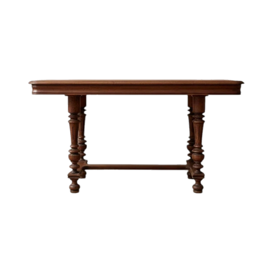 1880's Square French Dining Table | Antique Walnut Furniture