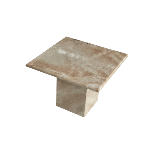 Pink vintage stone side table