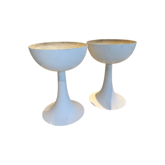Pair of Mid-Century Fibreglass Tulip Planters