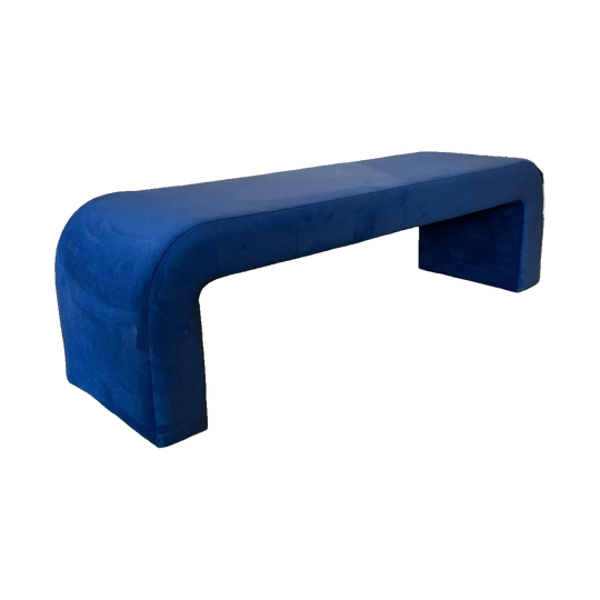 Velvet Upholstered Waterfall Bench