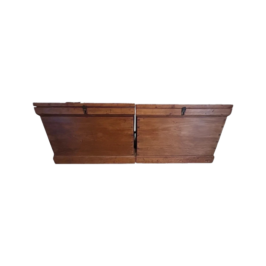 Pair of hand made reproduction antique blanket chests