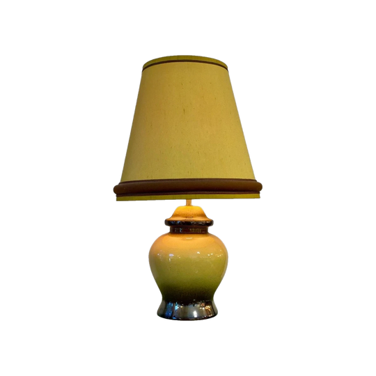 Vintage Mustard Ceramic Table Lamp - Original