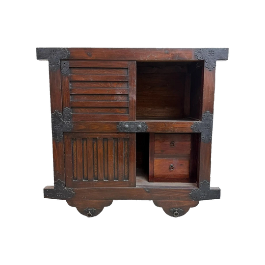 Vintage Japanese Merchants Chest On Wheels