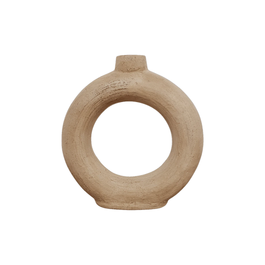 Terracotta Open Circle Aqua Vase