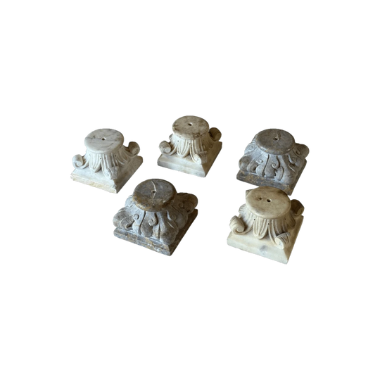 Vintage Salvaged Marble Capitals - 2 Sizes